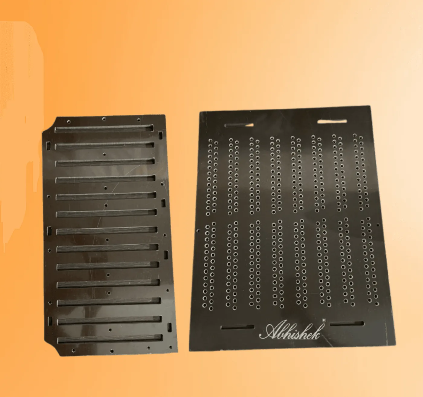 Slotted and perforated Abhishek guide boards for jacquard machines