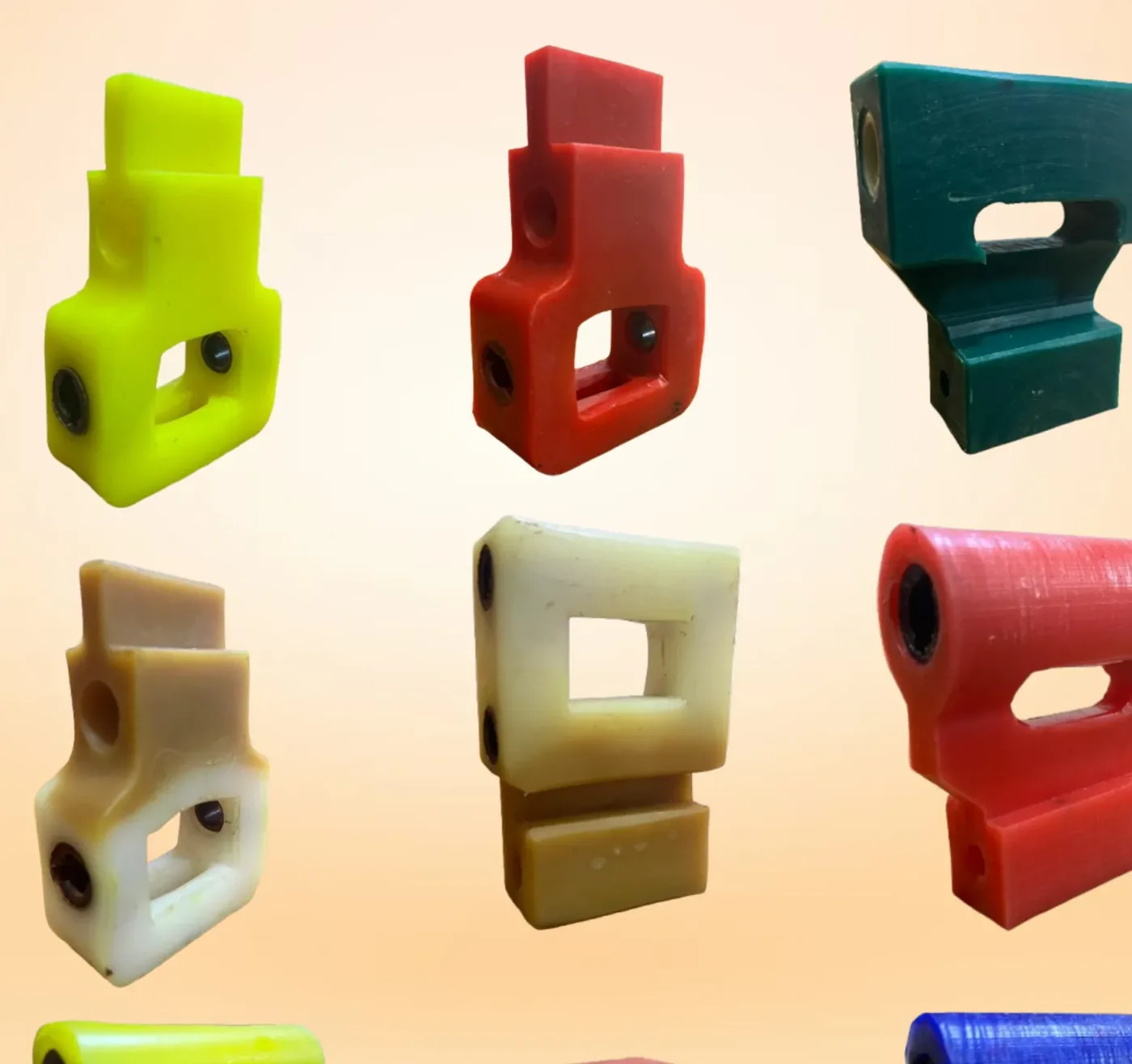 Abhishek textile loom pickers in yellow, red, green, cream and beige for power looms